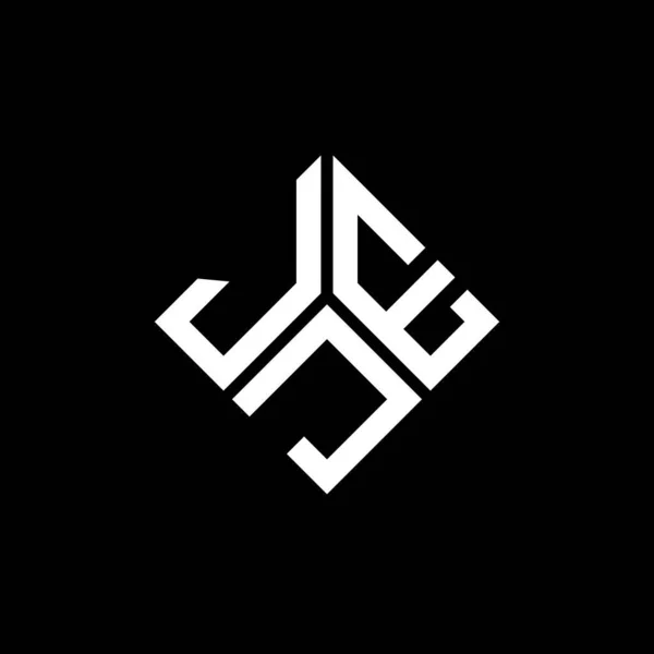 Σχεδιασμός Λογότυπου Γραμμάτων Jej Μαύρο Φόντο Jej Δημιουργική Αρχικά Γράμμα — Διανυσματικό Αρχείο