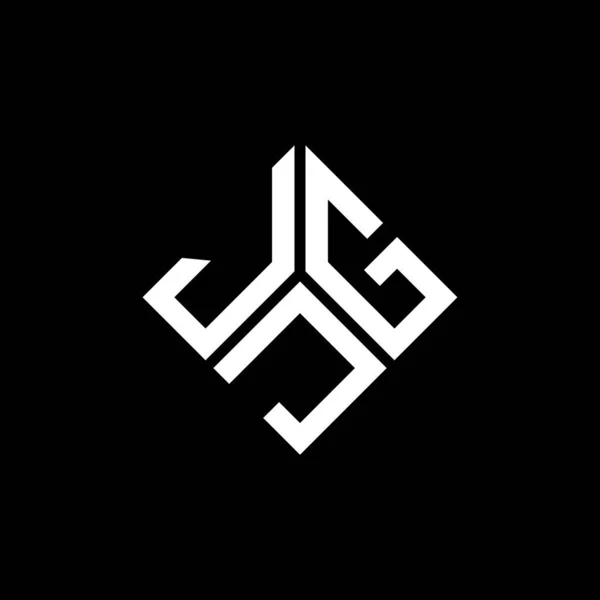 Jgj Brev Logotyp Design Svart Bakgrund Jgj Kreativa Initialer Brev — Stock vektor