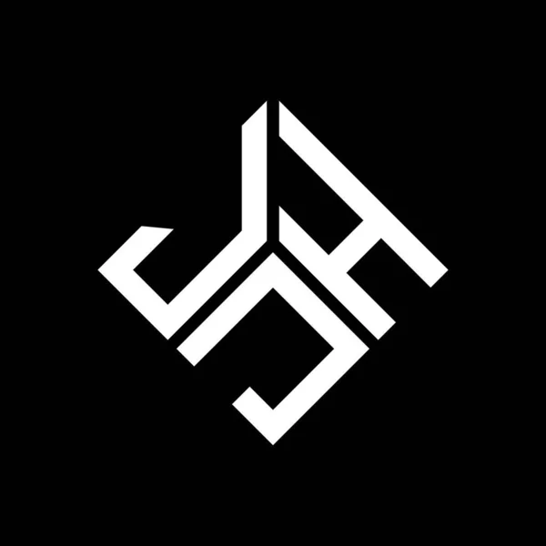 Jhj Lettre Logo Design Sur Fond Noir Jhj Initiales Créatives — Image vectorielle