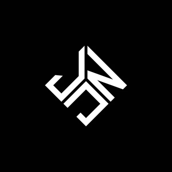 Diseño Del Logotipo Letra Jnj Sobre Fondo Negro Jnj Iniciales — Archivo Imágenes Vectoriales