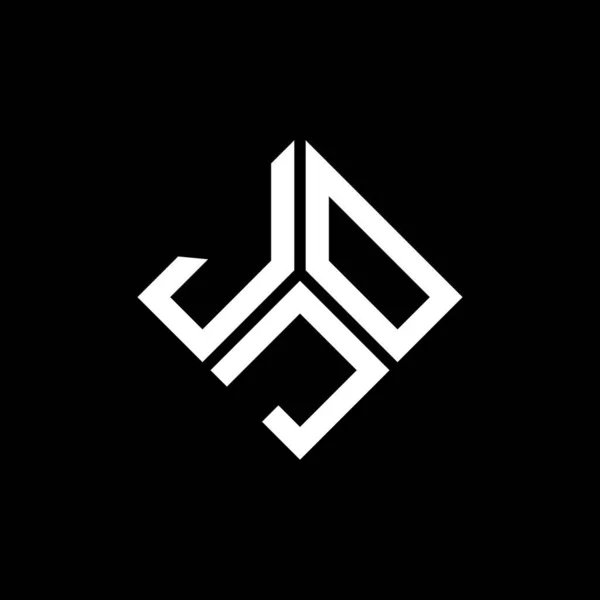Diseño Del Logotipo Letra Joj Sobre Fondo Negro Joj Creative — Archivo Imágenes Vectoriales