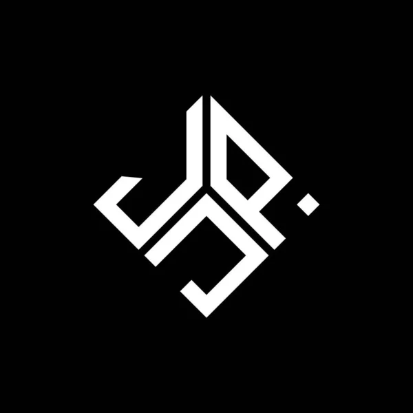 Jpj Lettre Logo Design Sur Fond Noir Jpj Initiales Créatives — Image vectorielle