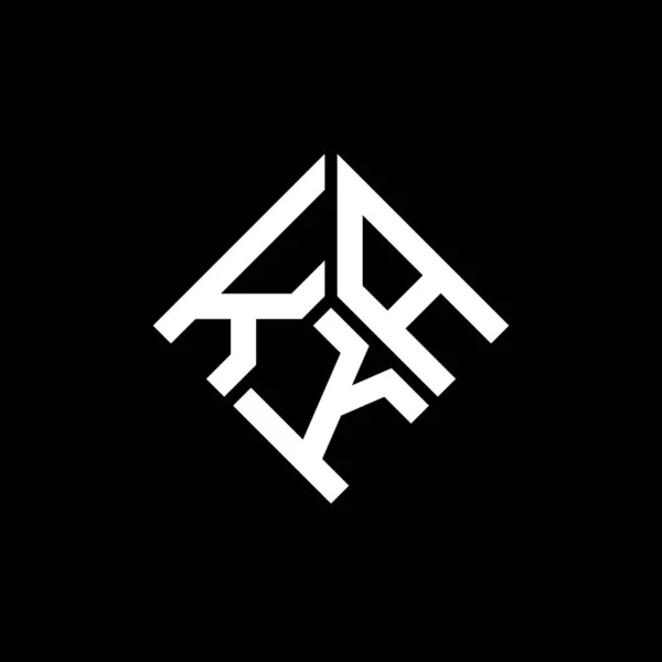 Kak Lettre Logo Design Sur Fond Noir Kak Initiales Créatives — Image vectorielle