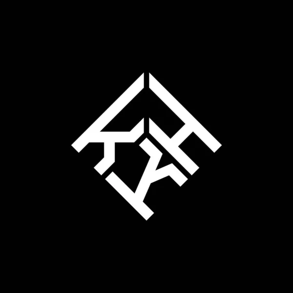 Σχεδιασμός Λογότυπου Γράμματος Khk Μαύρο Φόντο Khk Δημιουργική Αρχικά Γράμμα — Διανυσματικό Αρχείο