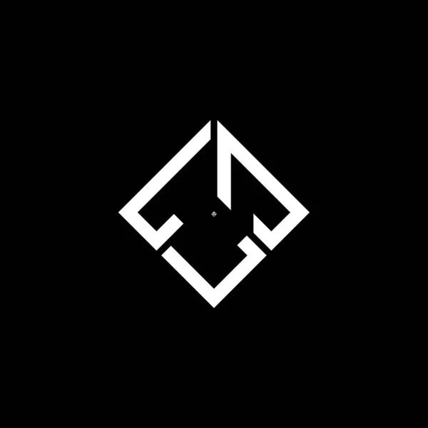 黒を基調としたLjl手紙ロゴデザイン Ljlクリエイティブイニシャルレターロゴコンセプト Ljl手紙デザイン — ストックベクタ