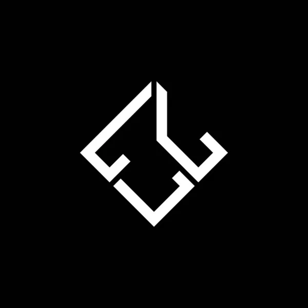 Lll Harfi Logo Tasarımı Siyah Arka Planda Yaratıcı Harflerin Baş — Stok Vektör
