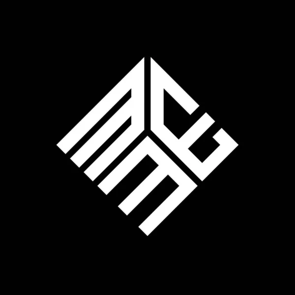 Logo Mem Sfondo Nero Mem Creativo Iniziali Lettera Logo Concetto — Vettoriale Stock