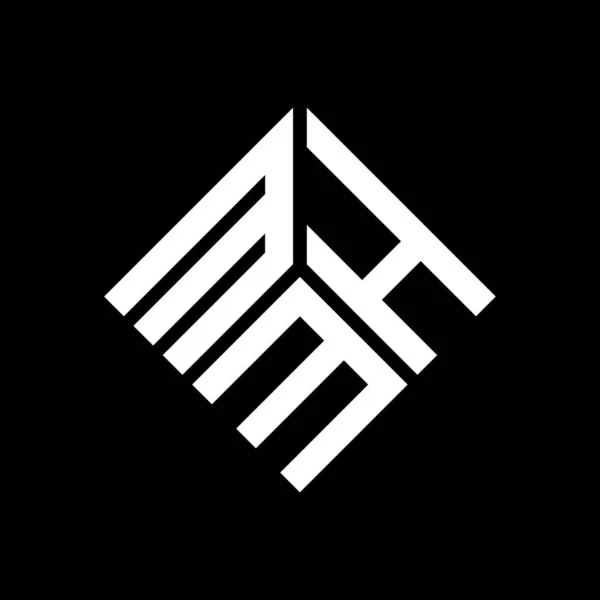 Mhm Letter Logo Ontwerp Zwarte Achtergrond Mhm Creatieve Initialen Letter — Stockvector
