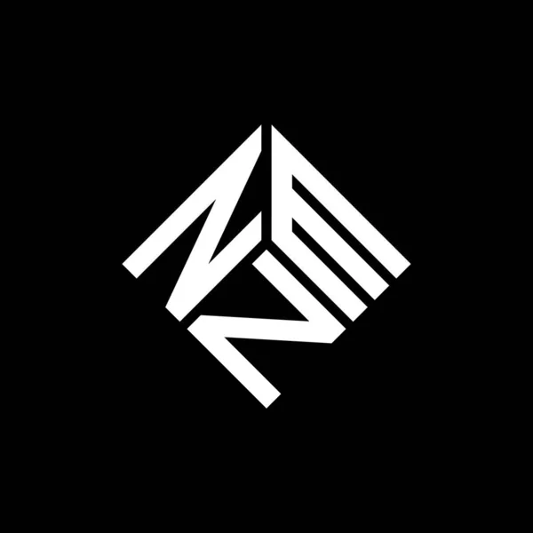 Nmn Letter Logo Ontwerp Zwarte Achtergrond Nmn Creatieve Initialen Letter — Stockvector