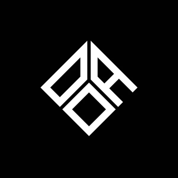 Siyah Arka Planda Oao Harf Logosu Tasarımı Oao Yaratıcı Harflerin — Stok Vektör