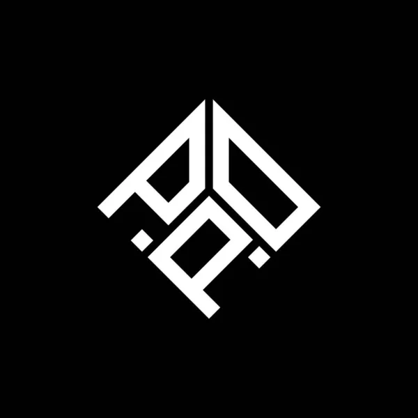 Projekt Logo Litery Pop Czarnym Tle Kreatywne Inicjały Pop Koncepcja — Wektor stockowy