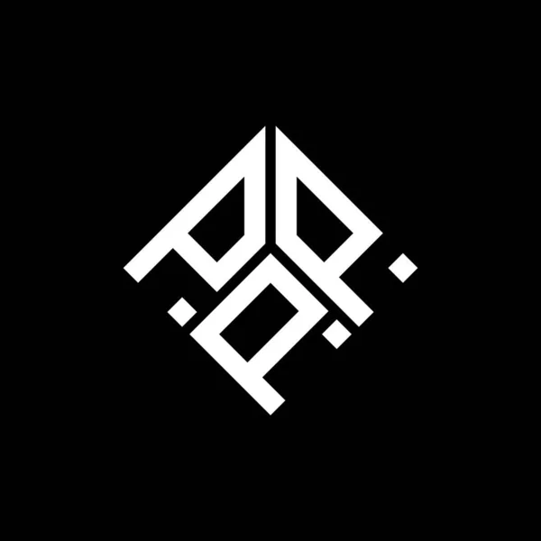Ppp Letter Logo Ontwerp Zwarte Achtergrond Ppp Creatieve Initialen Letter — Stockvector