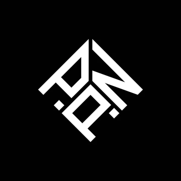 Pnp Letter Logo Design Black Background Pnp Creative Initials Letter — Stock Vector
