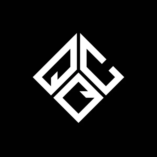 Diseño Del Logotipo Letra Qcq Sobre Fondo Negro Qcq Iniciales — Archivo Imágenes Vectoriales