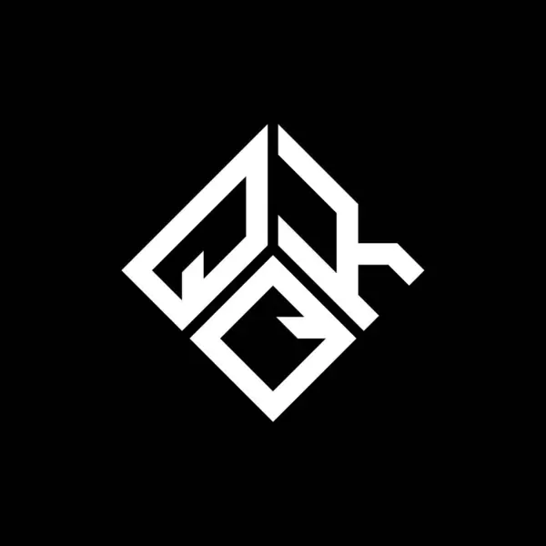 Qkq Letter Logo Design Black Background Qkq Creative Initials Letter — Stock Vector