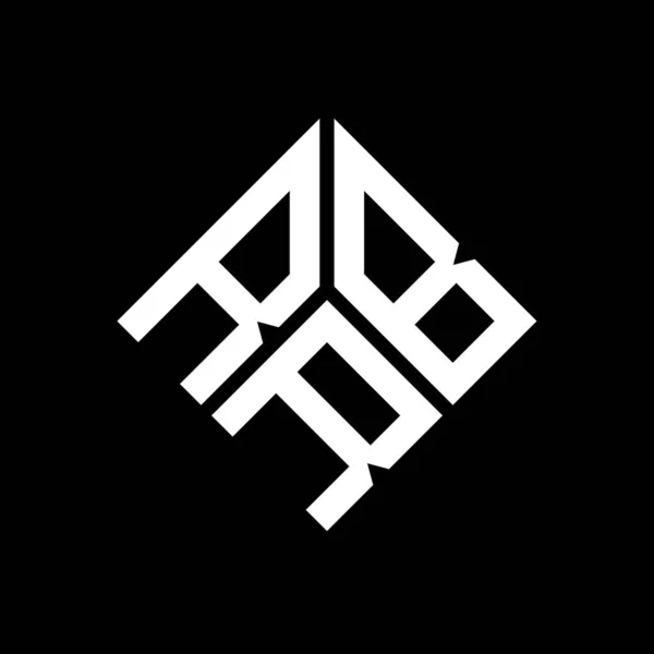 黒の背景にRbrの手紙のロゴデザイン Rbrクリエイティブイニシャルレターロゴコンセプト Rbrレターデザイン — ストックベクタ