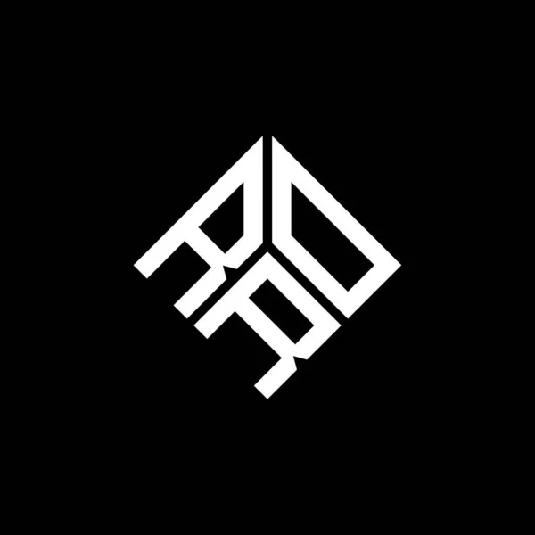 黒の背景にRorの文字のロゴデザイン 創造的なイニシャルの手紙のロゴの概念 Rorの文字デザイン — ストックベクタ