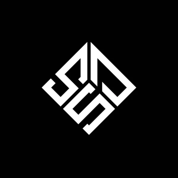 Sds Logo Ontwerp Zwarte Achtergrond Sds Creatieve Initialen Letter Logo — Stockvector