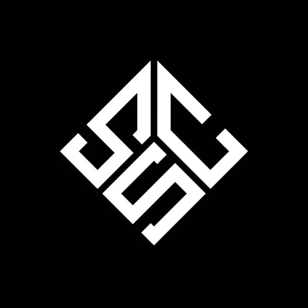 Дизайн Логотипа Webscs Чёрном Фоне Креативные Инициалы Scs Буквенно Обозначают — стоковый вектор