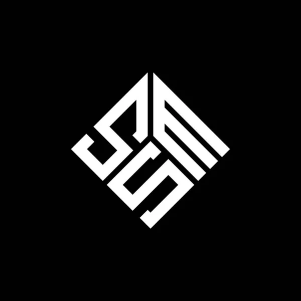 Sms Letter Logo Ontwerp Zwarte Achtergrond Sms Creatieve Initialen Letter — Stockvector