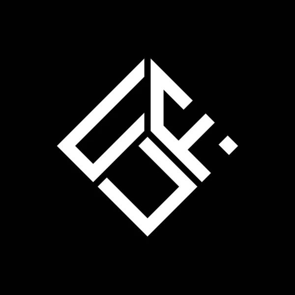 Форма Логотипу Ufu Чорному Тлі Творчі Ініціали Ufu Мають Поняття — стоковий вектор