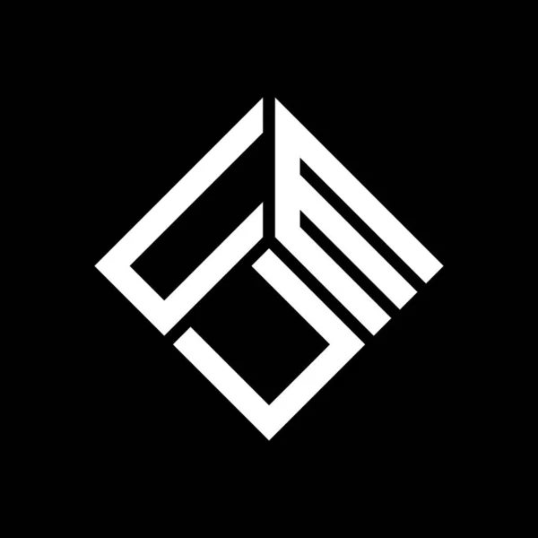 Umu Letter Logo Design Auf Schwarzem Hintergrund Umu Kreative Initialen — Stockvektor