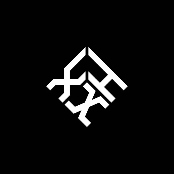 Xhx Logo Ontwerp Zwarte Achtergrond Xhx Creatieve Initialen Letter Logo — Stockvector