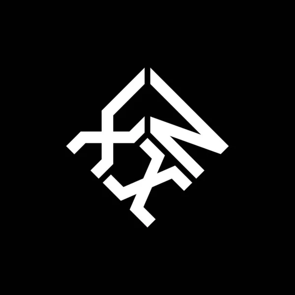 Modèle Logo Lettre Xnx Sur Fond Noir Xnx Initiales Créatives — Image vectorielle