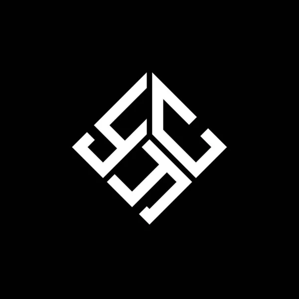 Ycy Bokstav Logotyp Design Svart Bakgrund Ycy Kreativa Initialer Brev — Stock vektor