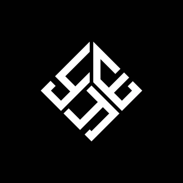 Дизайн Логотипу Літери Yey Чорному Тлі Рік Креативні Ініціали Концепції — стоковий вектор