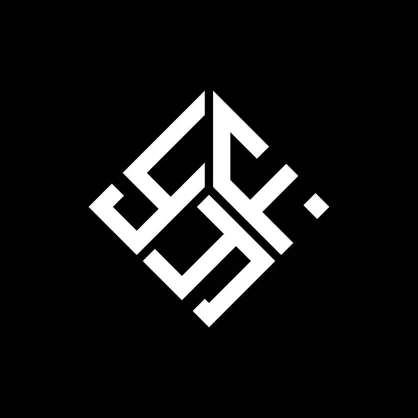 Siyah Arka Planda Yfy Harf Logosu Tasarımı Yfy Yaratıcı Harflerin — Stok Vektör