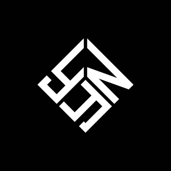 Yny Buchstabe Logo Design Auf Schwarzem Hintergrund Yny Kreative Initialen — Stockvektor