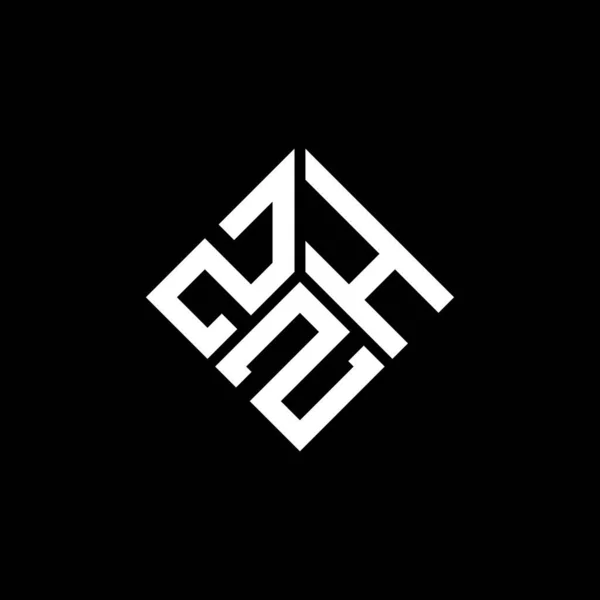 Projekt Logo Litery Zhz Czarnym Tle Zhz Twórcze Inicjały Koncepcja — Wektor stockowy