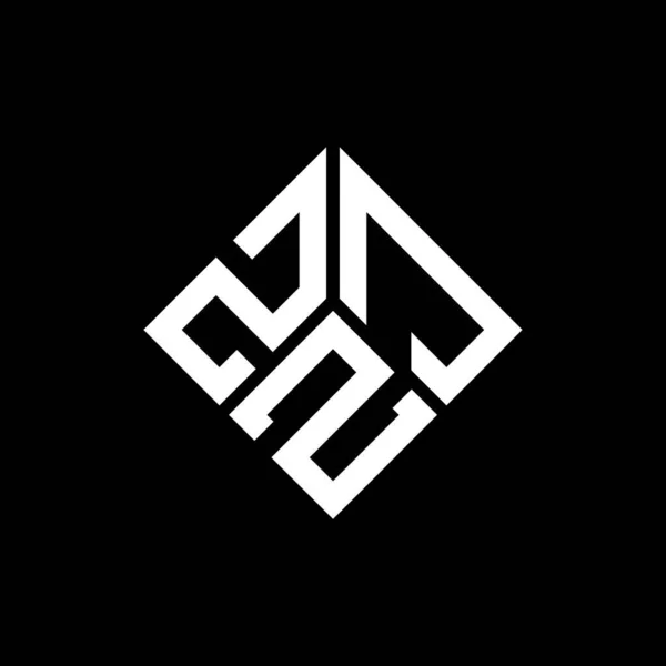 Diseño Del Logotipo Letra Zjz Sobre Fondo Negro Zjz Iniciales — Archivo Imágenes Vectoriales