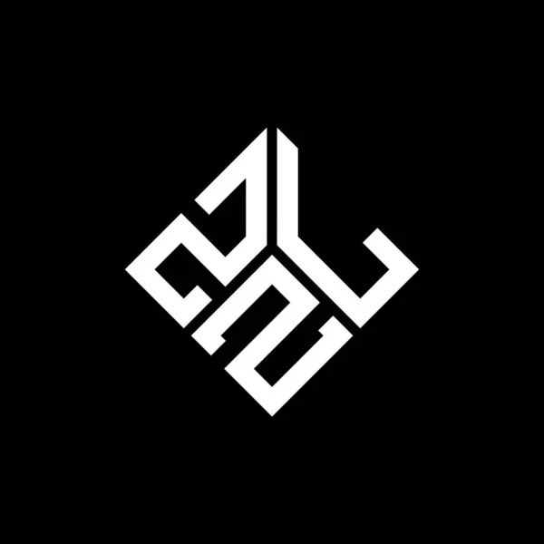 Diseño Del Logotipo Letra Zlz Sobre Fondo Negro Zlz Iniciales — Vector de stock