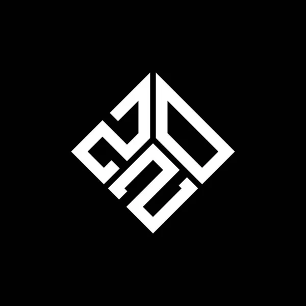 Zoz Logo Ontwerp Zwarte Achtergrond Zoz Creatieve Initialen Letter Logo — Stockvector