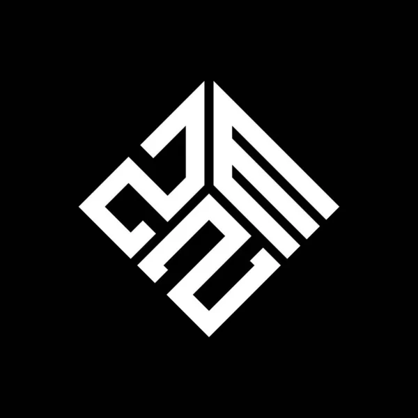 Projekt Logo Litery Zmz Czarnym Tle Kreatywne Inicjały Zmz Koncepcja — Wektor stockowy