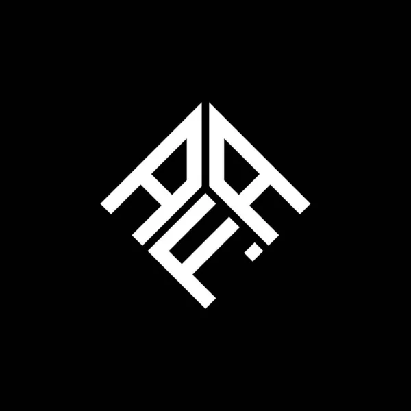 Siyah Arka Planda Aaf Harf Logosu Tasarımı Aaf Yaratıcı Harflerin — Stok Vektör