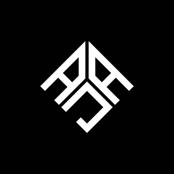 Aaj Logo Ontwerp Zwarte Achtergrond Aaj Creatieve Initialen Letter Logo — Stockvector