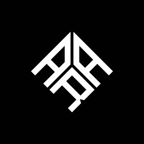 Aar Písmeno Logo Design Černém Pozadí Aar Kreativní Iniciály Koncept — Stockový vektor
