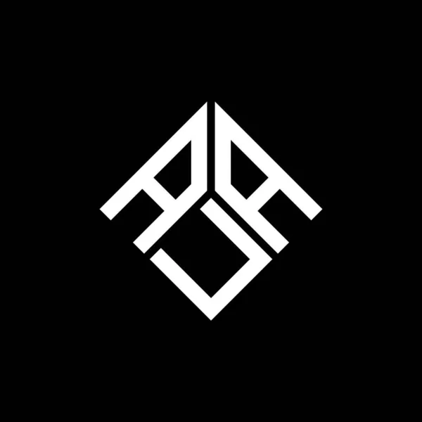 Aau Lettre Logo Design Sur Fond Noir Aau Initiales Créatives — Image vectorielle