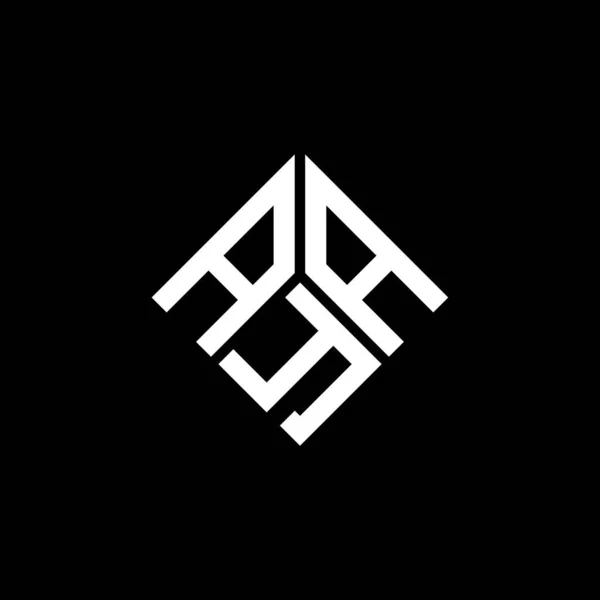 Aay Písmeno Logo Design Černém Pozadí Aay Kreativní Iniciály Koncept — Stockový vektor