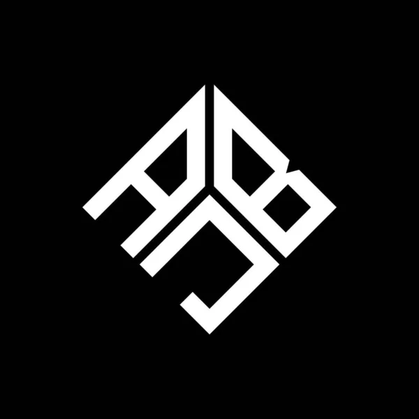 Abj Lettre Logo Design Sur Fond Noir Abj Initiales Créatives — Image vectorielle