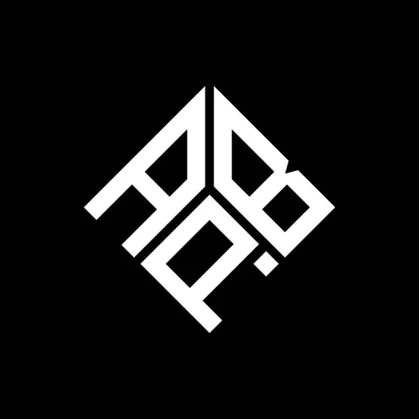 Abp Lettre Logo Design Sur Fond Noir Abp Initiales Créatives — Image vectorielle