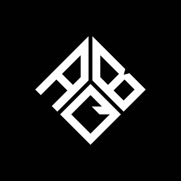 Дизайн Логотипа Abq Чёрном Фоне Концепция Логотипа Инициалами Abq Abq — стоковый вектор