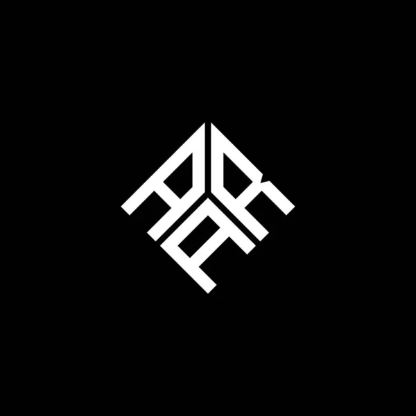 黑色背景的Ara字母标识设计 Ara创意的首字母缩写字母标识的概念 Ara字母设计 — 图库矢量图片