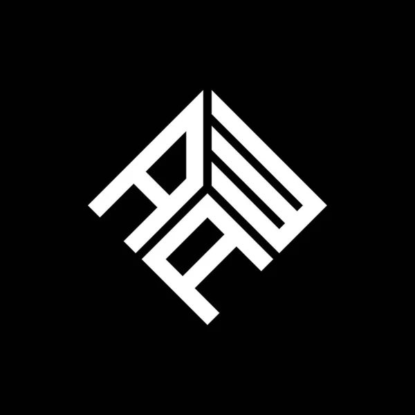Awa Písmeno Logo Design Černém Pozadí Awa Kreativní Iniciály Koncept — Stockový vektor