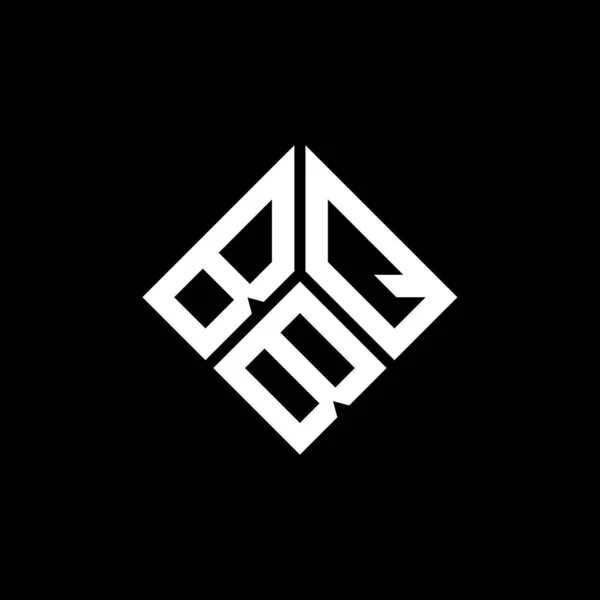 黒の背景にBqbの文字のロゴデザイン Bqbクリエイティブイニシャルレターロゴコンセプト Bqbレターデザイン — ストックベクタ
