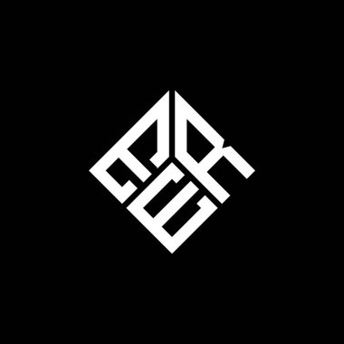 Siyah arkaplanda bir amblem tasarımı. Yaratıcı harflerin baş harfleri logo kavramı. E harf tasarımı.