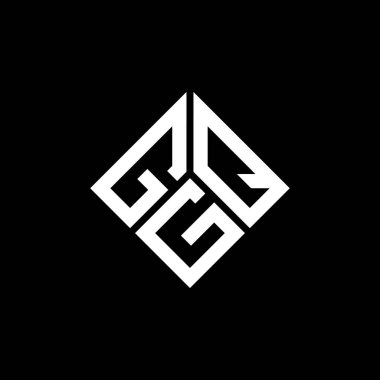 Siyah arka planda GQG harf logosu tasarımı. GQG yaratıcı harflerin baş harfleri logo kavramı. GQG harf tasarımı.